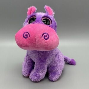 Wild Republic Purple & Pink Plush Hippo Stuffed Animal - Soft Toy -Preloved